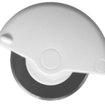 White Stainless Steel Pizza Cutter