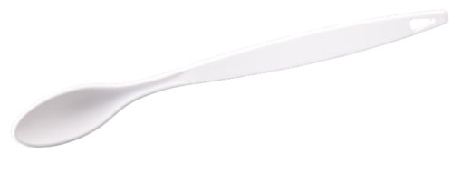 White 9" Condiment Spoon