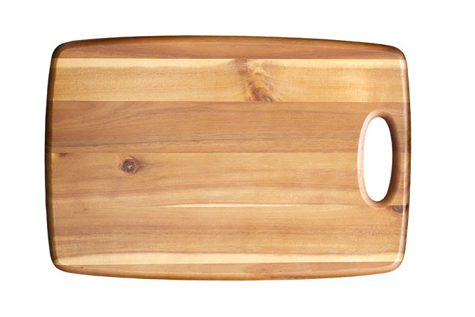 Acacia Large Cutting Board Cut Out Handle