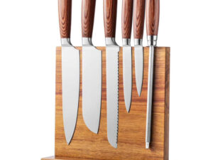 Chef Knife set with Acacia wood block