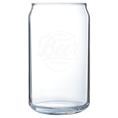 LoTech Sales 16 oz. Can Glass - customizable with laser engraving