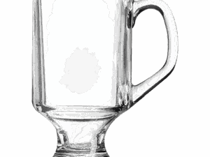 10 oz. Clear Footed Coffee Mug
