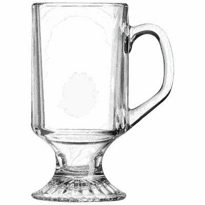 10 oz. Clear Footed Coffee Mug