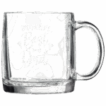 12 1/4 oz. Clear Coffee Mug with logo
