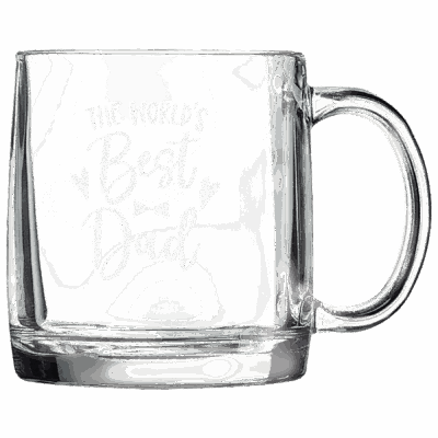 12 1/4 oz. Clear Coffee Mug with logo